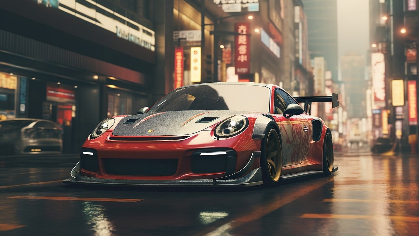 Porsche 911 GT3 RS bei Nacht – Symbol für PS auf die Straße bringen
